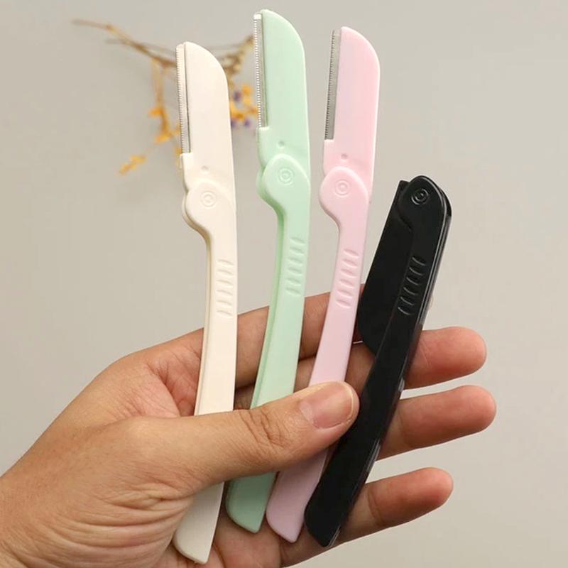 5/3pcs Ladies Face Shaver Eyebrow Trimmer Portable Face Razor Eye Brow Blades Shaping Scissors Hair Removal Beauty Tools