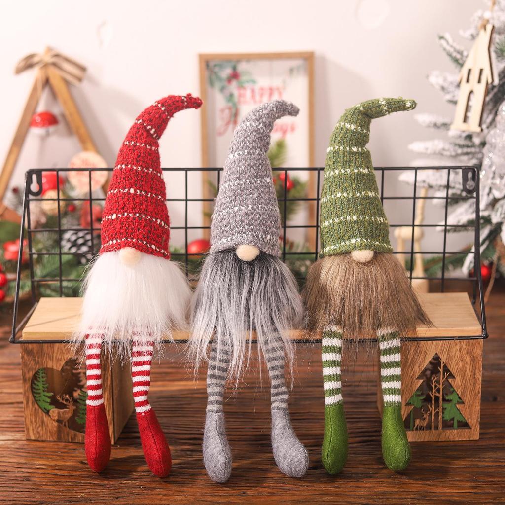 Christmas Gnome Ornament: Long-Legged Faceless Doll Hanging Decoration