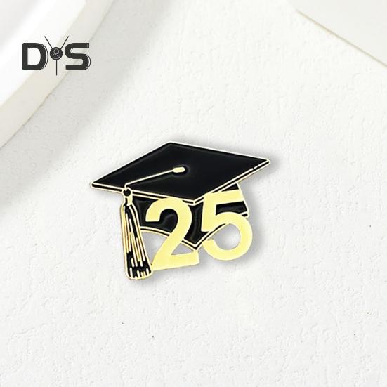 Brož ze slitiny zinku s designem promoční čepice Vynikající proces smaltování Olejové kapky Kloboukový doplněk Brož Ozdoba na tašku