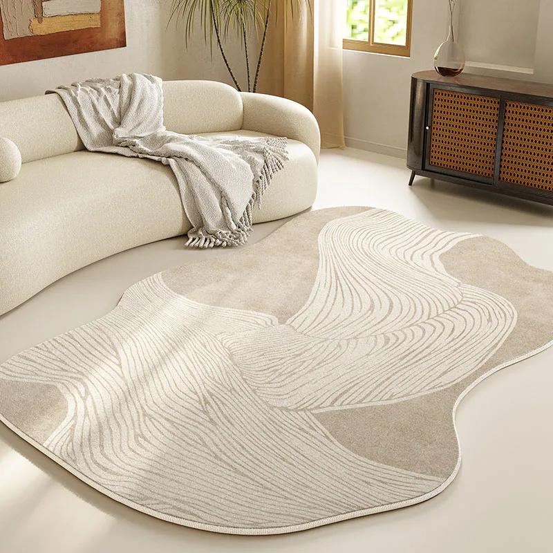 Living Room Carpet Irregular Shape Floor Mats Bedroom Bedside Mat Decoration Home Fluffy Plush Thickened Soft Shaggy Area Rug