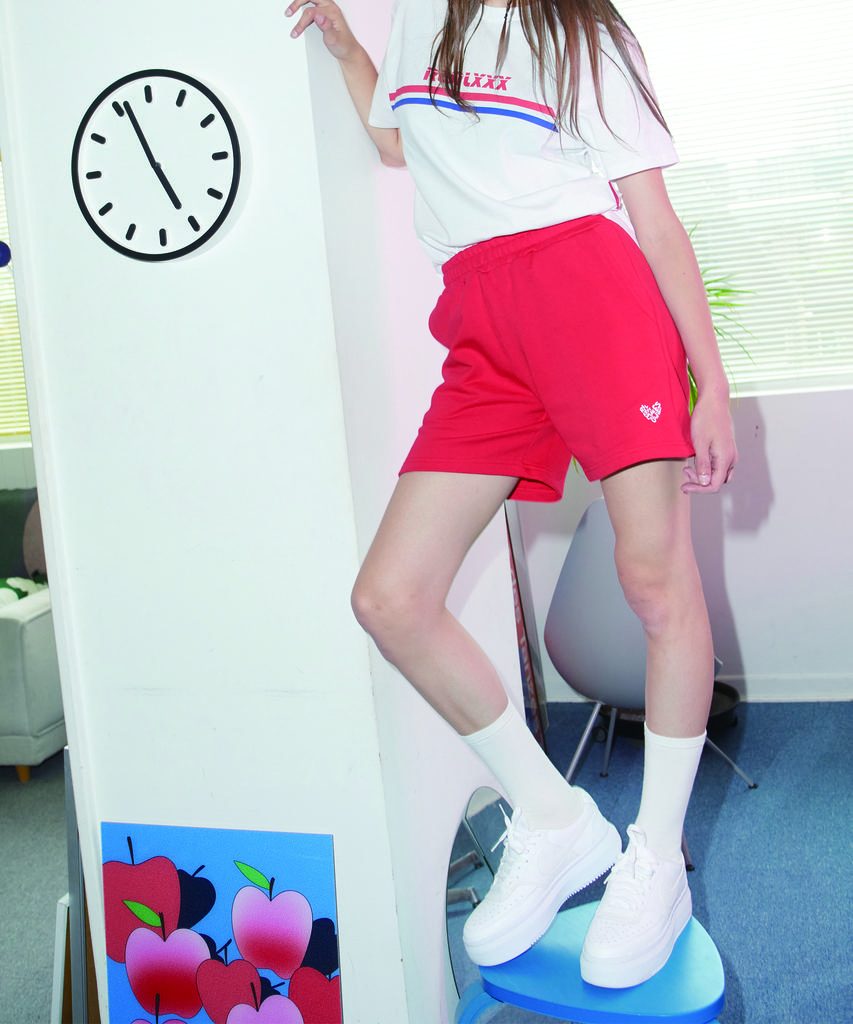 RXMC Melting Heart Sweat Shorts_Red