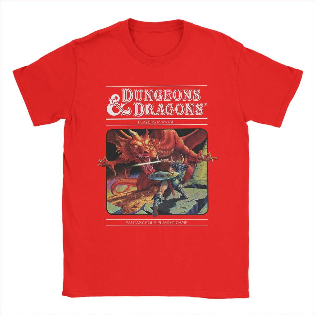 2026 Men T-Shirts Dungeon Dragon DnD Funny Cotton Tees Short Sleeve T Shirt Round Collar Clothes Gift Idea