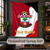 Personalisierte Wandteppich, Southampton FC Benutzerdefinierter Text, Weiches Stoff Wandkunst Für Innen Dekoration
