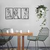 Abstract Women Portrait Metal Wall Art, Durable Wall Decor 3D Artwork Home Ornament Housewarmings Gift for Study Room