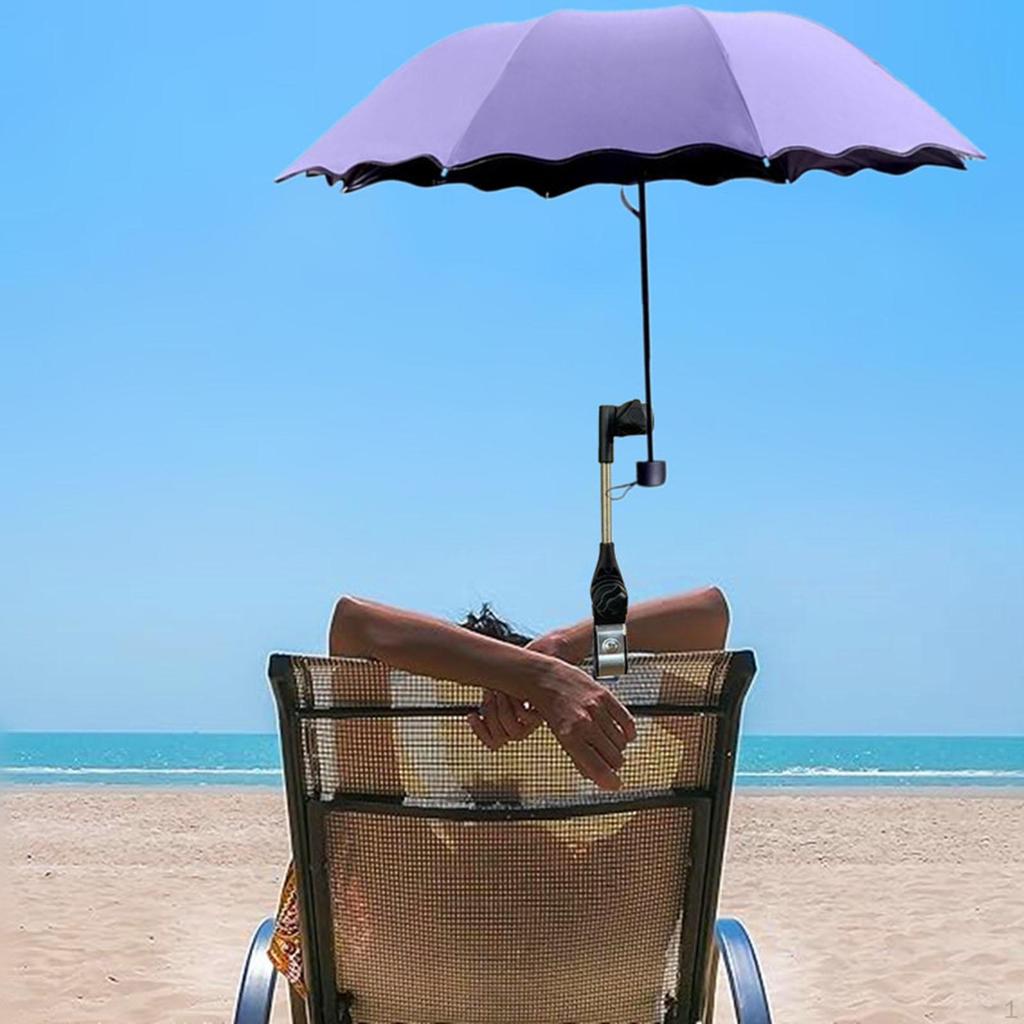 Verstellbare Klemme Strandsonnenschirm für Garten Rasen Golfwagen Stuhl