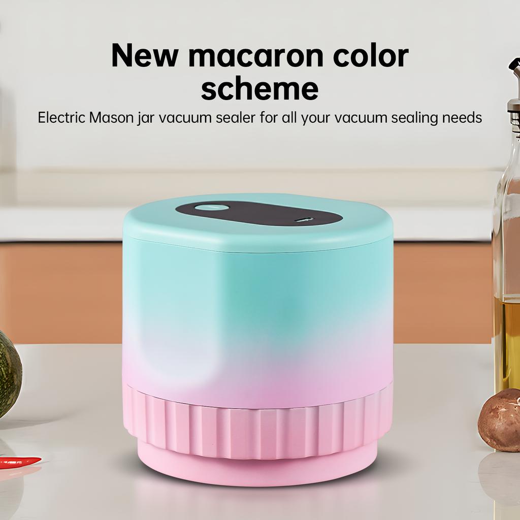 Electric Mason Jar Vacuum Sealing Machine Kit for Wide and Regular Mouth Jar LED Display Kitchen