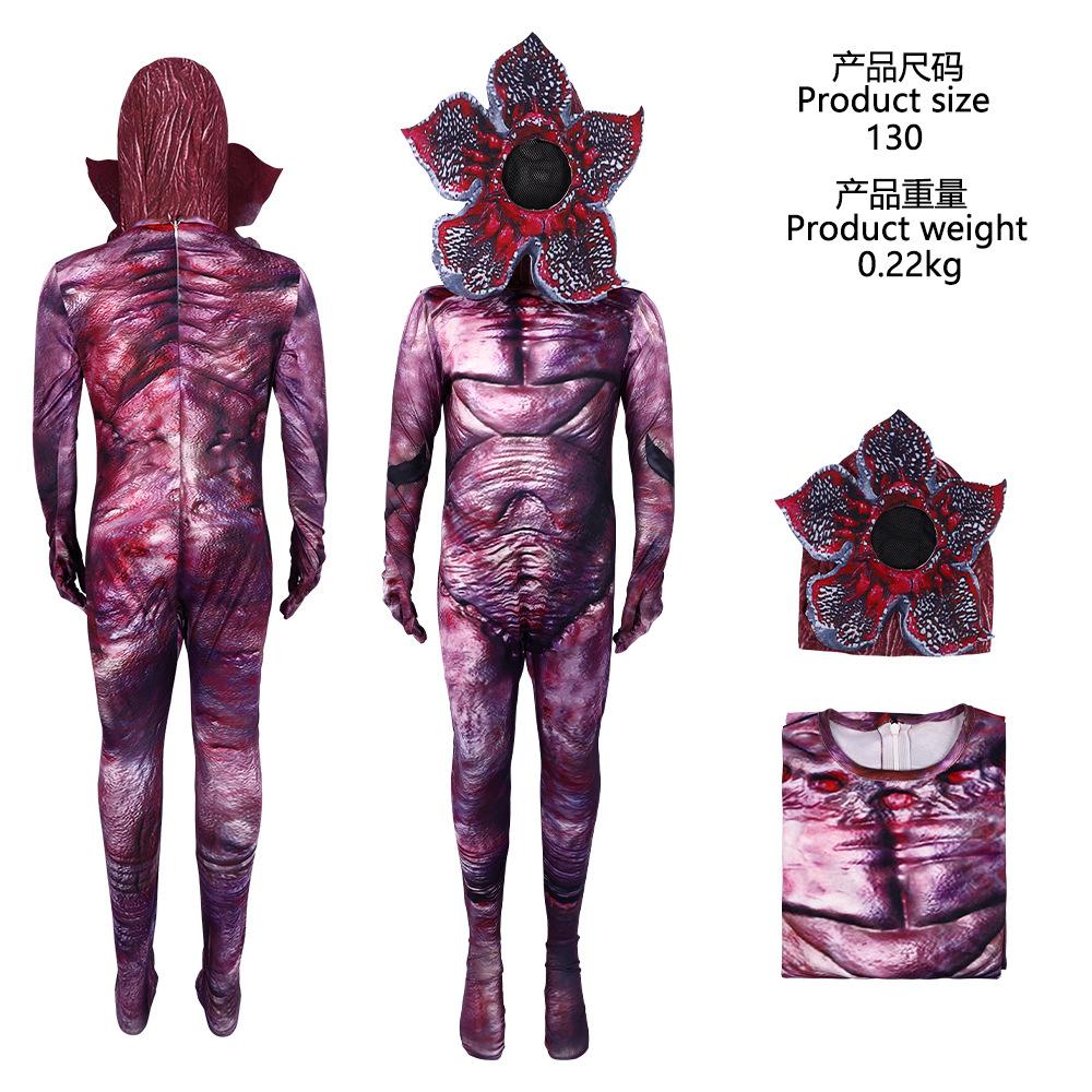 5 Horror Cannibal Flower Cosplay Costume Stranger Things Demon King onesie party tights