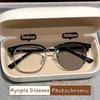 Ladies Fashion Photochromic Myopia Glasses Men Women Outdoor Color Changing Nearsighted Eyewear Vintage Minus Diopter Eyeglasses