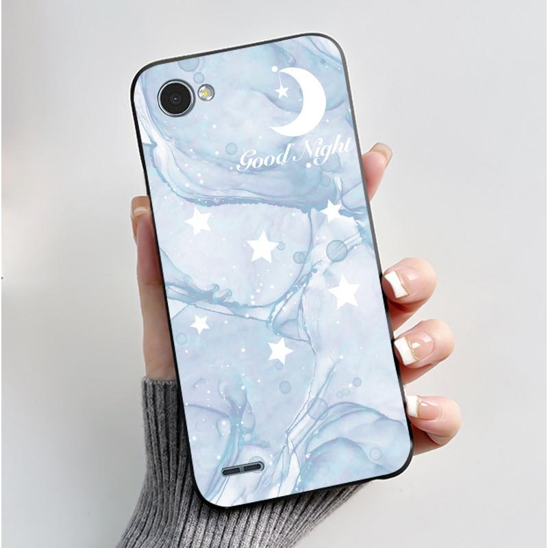 Cute Case For LG Q6 Fundas LG G6 Mini Capa Coque Printing Shell Protective Cover Soft Silicone Cartoon Black Casing