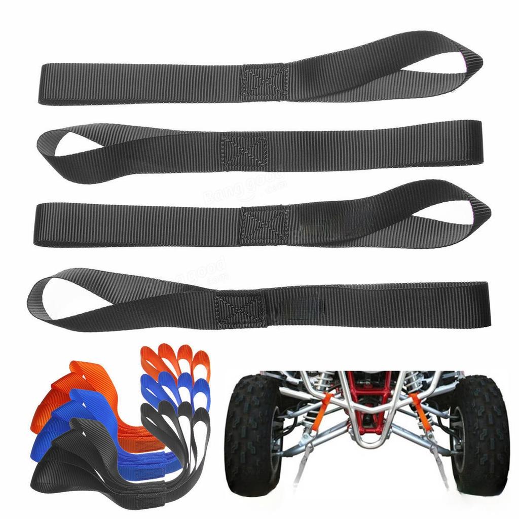 4Pcs Motorcycle Tie Down Luggage Bandage Soft Straps Towing Ropes for Car Motorbike Hauling Belt