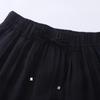 La Chapelle Women's Linen Blend High-Waisted Wide-Leg Pants