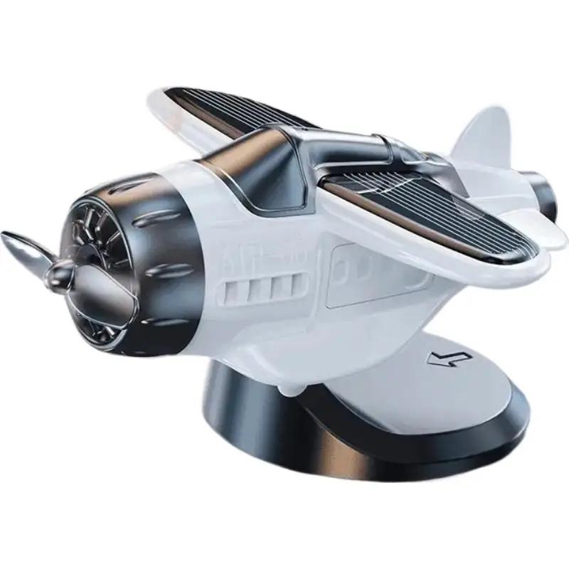 360° Car Solar Airplane Ornaments Car Center Powered Aircraft Interior Decor Ornaments Accessories Car Console A5t3