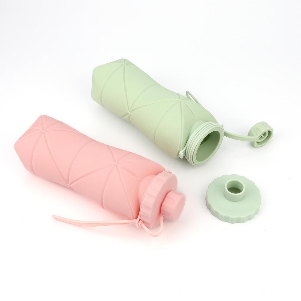Durable, Foldable Silicone Sports Water Bottle - Portable, Drop-proof Large Capacity