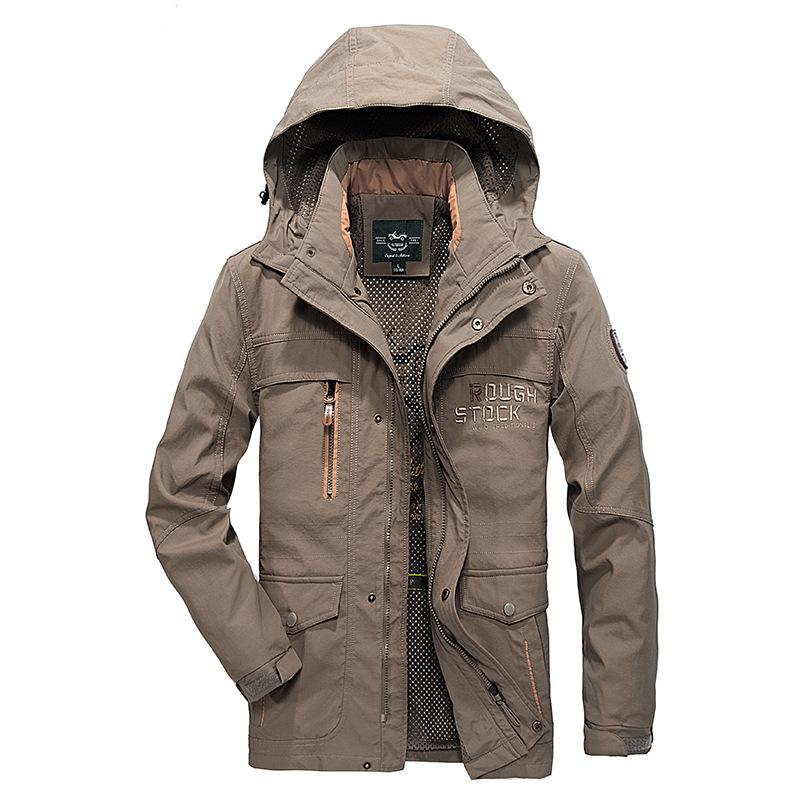 Men's Spring and Autumn New Coat Jacket Men's Windbreaker Jacket Large Size Light and Quick-drying Jacket