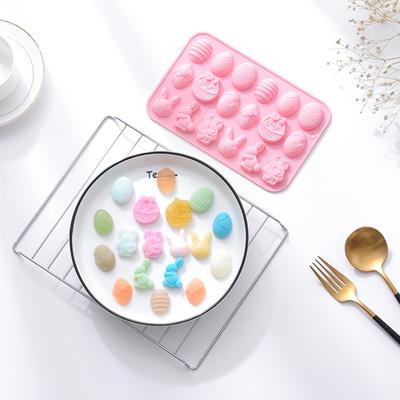 Moule à chocolat de pâques en Silicone, en forme d'œuf, résistant aux hautes températures, 18 cavités, moule à bonbons Simple à utiliser pour la cuisine