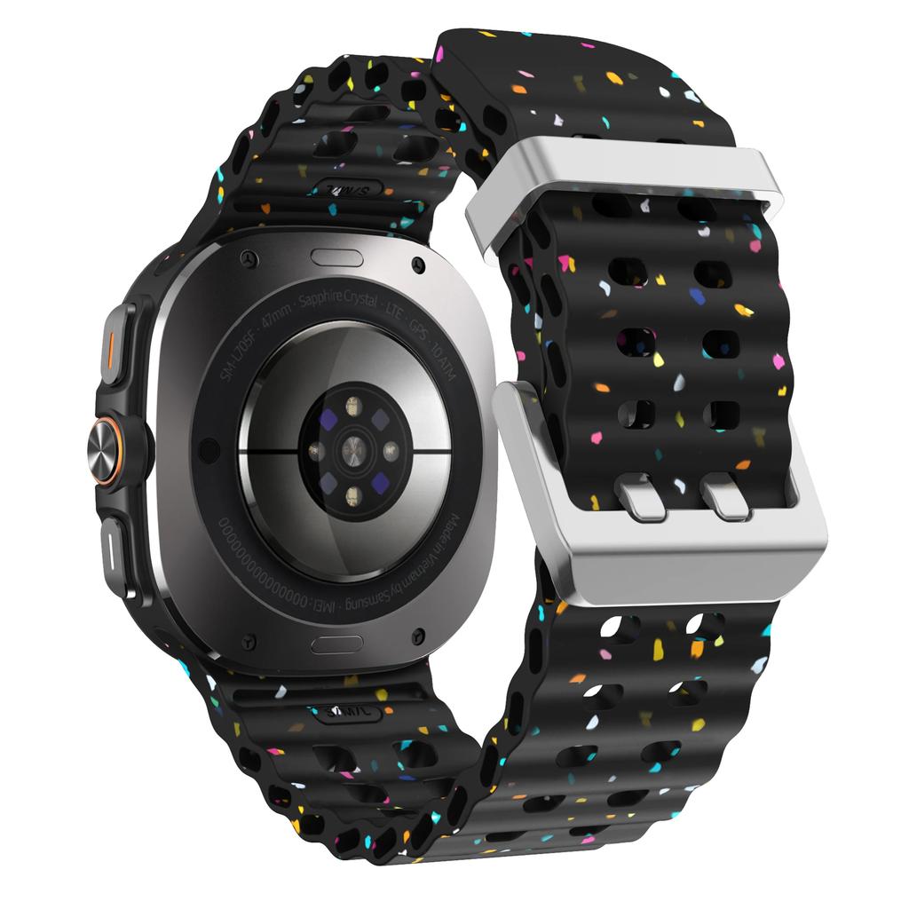 Marine Band Für Samsung Galaxy Watch 7 ultra 47mm Sport Silikon Armband Strap Galaxy Watch ultra Strap 47 Leuchtend Zubehör