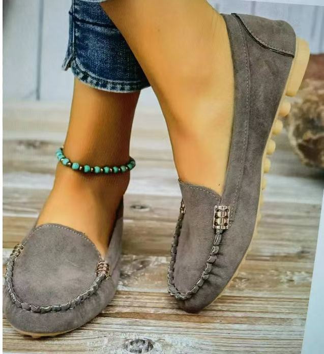 Maten 35-44 Mode Platte Schoenen Dames Loafers Dames Werkschoenen Comfortabel Voor Werk Zacht Ronde Neus Denim Platte Schoenen Zapatos De Mujer 43