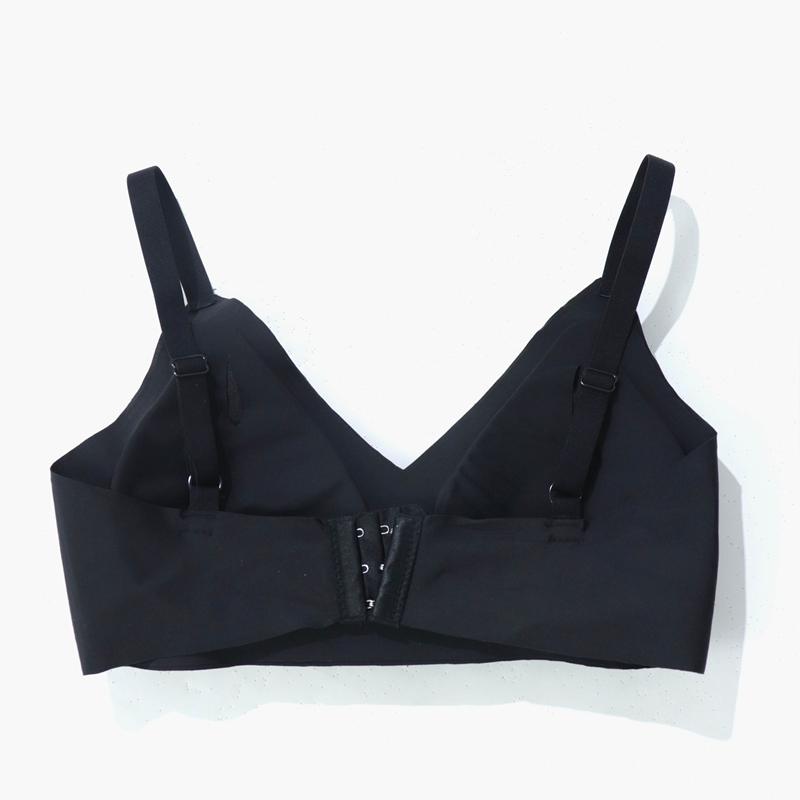 Reggiseno T-shirt da notte senza cuciture a tinta unita da donna, bralette sottile, reggiseni senza ferretto per ragazze S M L XL
