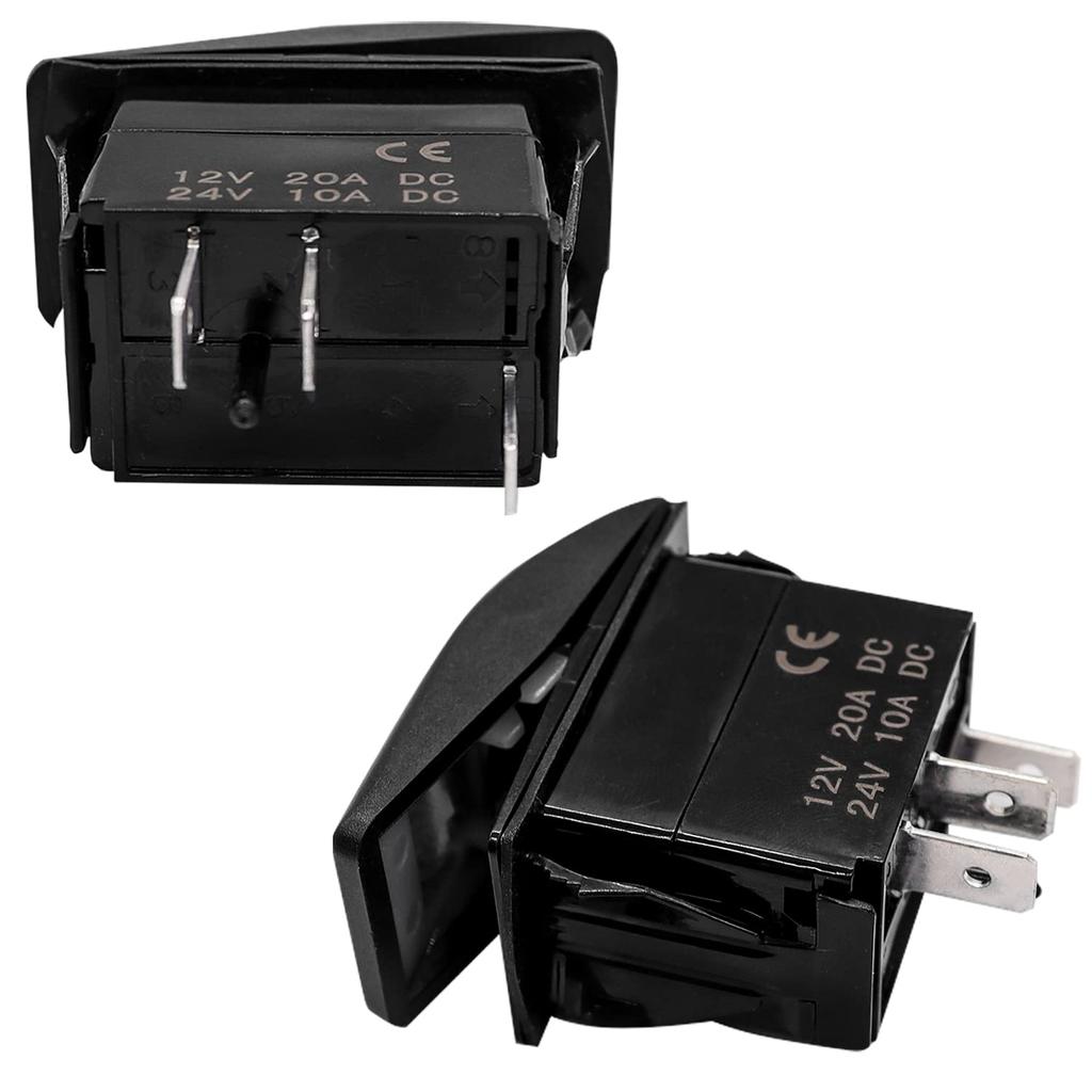 mankk LED Light Bar Rocker Switch 3 Pin On/Off 20A/12V 10A/24V ATV UTV Light Bar Toggle Switch Laser Waterproof White Light with Connector Wire Set