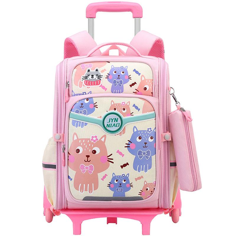 Sacs à dos à roulettes légers pour les classes de CM1-6ème: Sacs à dos détachables à double usage pour garçons et filles