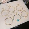 K real gold electroplated zircon flower bracelet exquisite elegance sweet versatile bracelet light luxury high-end jewelry women