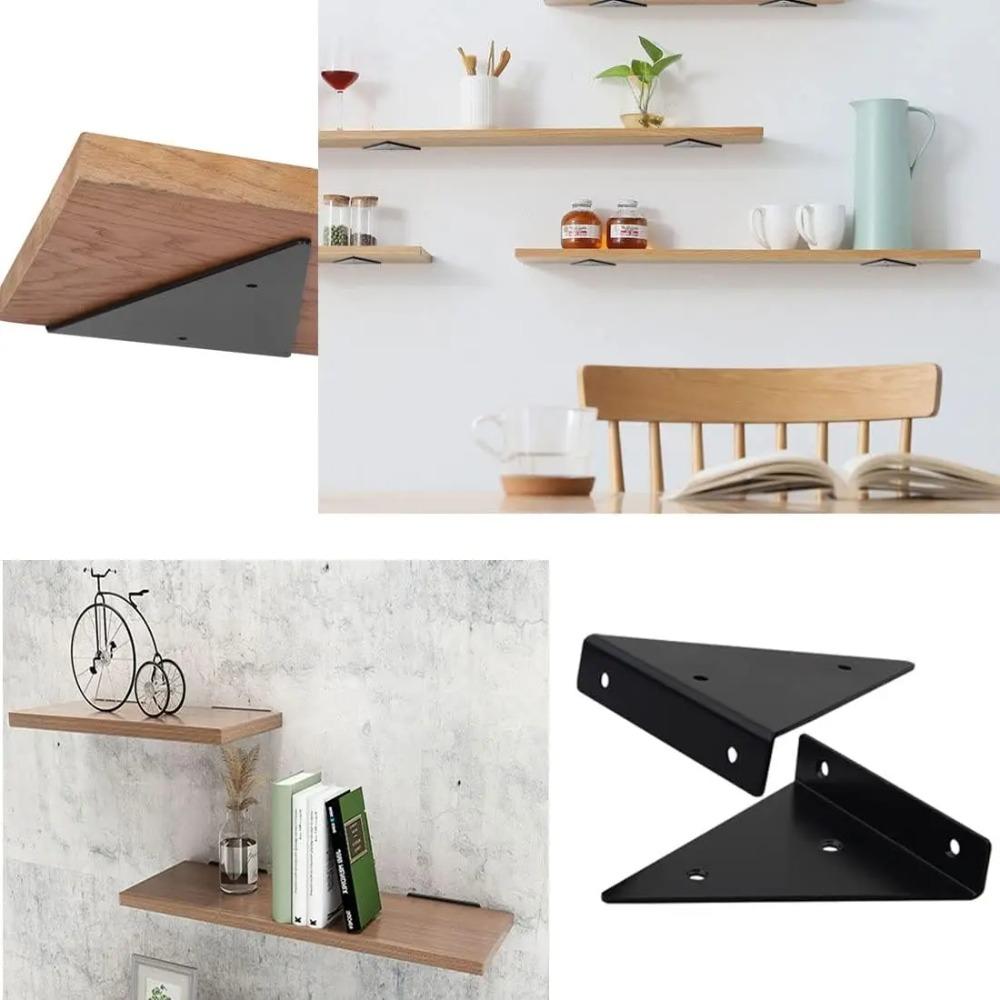 Right Triangle Corner Supports Invisible Furniture Fasteners for Beds/Cabinets/Shelves, Hidden Wall Brackets Floating Shelves