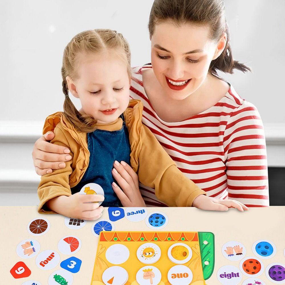 1-10 Quantity Word Cognition Digital Cognitive Quiet Book DIY Kids Busy Book Toy  Birthday Gift
