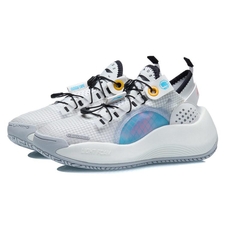 Li Ning BADFIVE Vintage Basketball Shoes Women's Low Top Standard White/Ivory AGBR042-1
