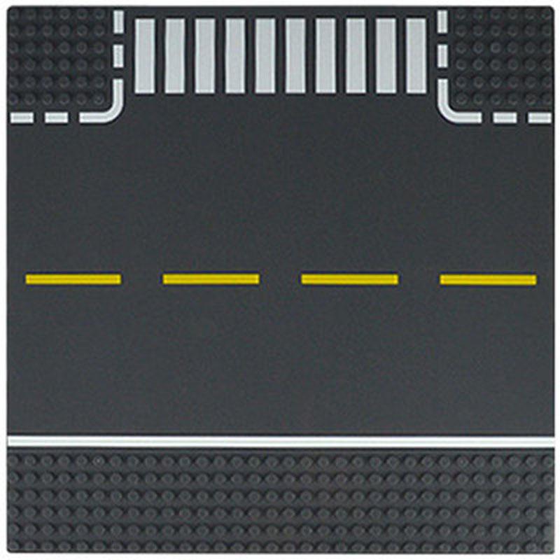 Non-Toxic City Road Street Baseplate Straight Crossroad Curve T-Junction Building Blocks Base Plates Construction For Children Kids
