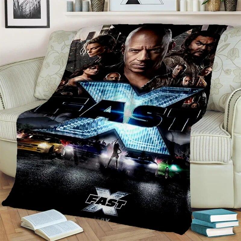 

3D Printing HD 10 Fast & Furious X Blanket,Soft Throw Blanket for Home Bedroom Bed Sofa Picnic Travel Office Cover Blanket Kids