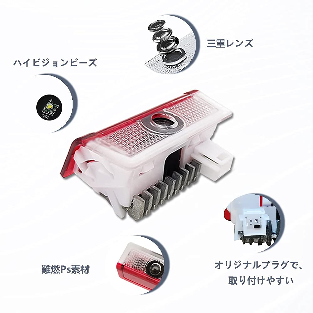 Courtesi No Fade Welcome Light, Door Lamp Logo Courtesy Lamp for Cars, LED Logo