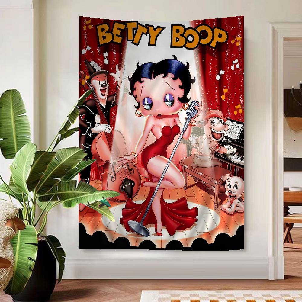 BBettyS Boop Colorful Tapestry Wall Hanging Hanging Tarot Hippie Wall Rugs Dorm Wall Art Decor