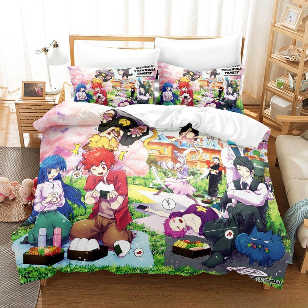 3d Print Anime Mission: Yozakura Family Bedding Set Single Twin Full Queen King Size Bed Set Adult Kid Bedroom Duvet cover Sets