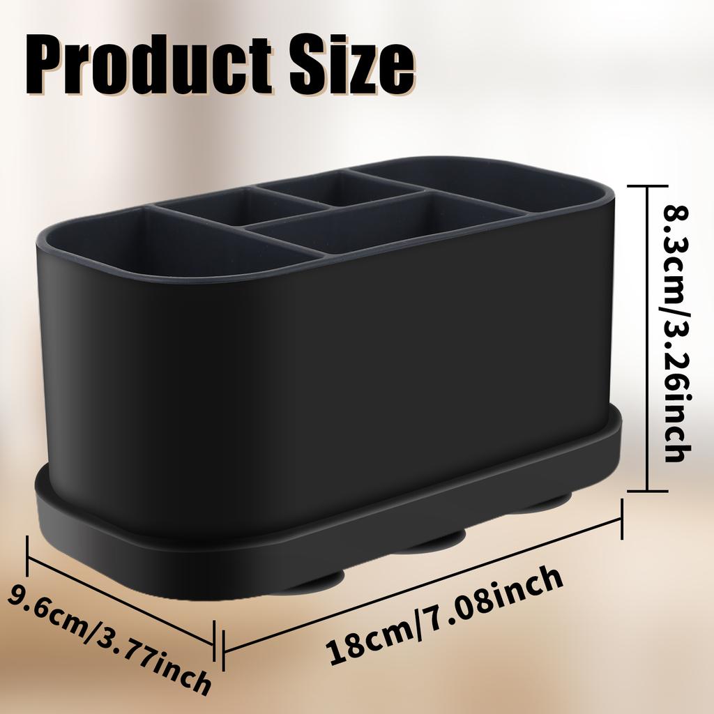 Toothbrush Holders for Bathrooms 5 Slots Tooth Brush Organizers Toothpaste Storage Holder Countertop Suction Cup Organizers New