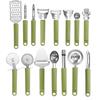 Multifunctional Kitchen Utensil Set: Stainless Steel Y-Handle Tools - Can Opener, Pizza Cutter, Cake Spatula