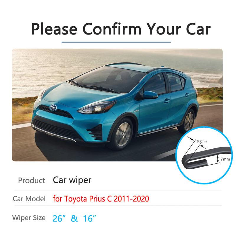 Auto Scheibenwischerblatt für Toyota Prius C 2011~ NHP10 Windschutzscheibe Wischerblätter Autozubehör 2012 2013 2014 2015 2016 2017