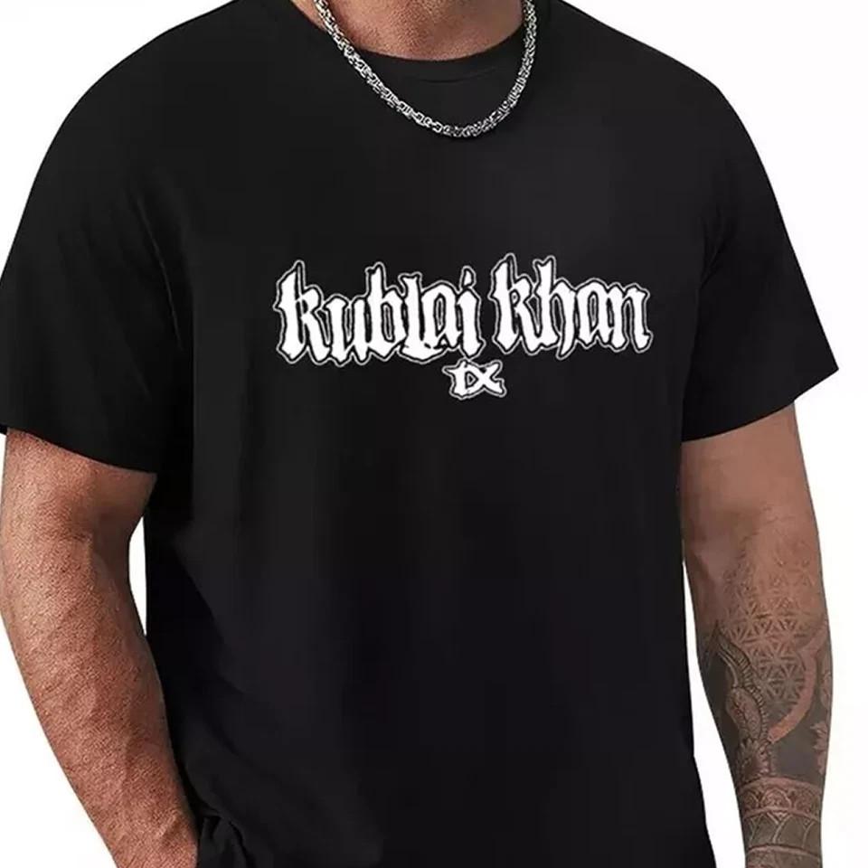 

Kublai Khan TX Band BASIC LOGO BLACK COTTON T Shirt Full Size S5XL QT1507 Unisex T-Shirt XL