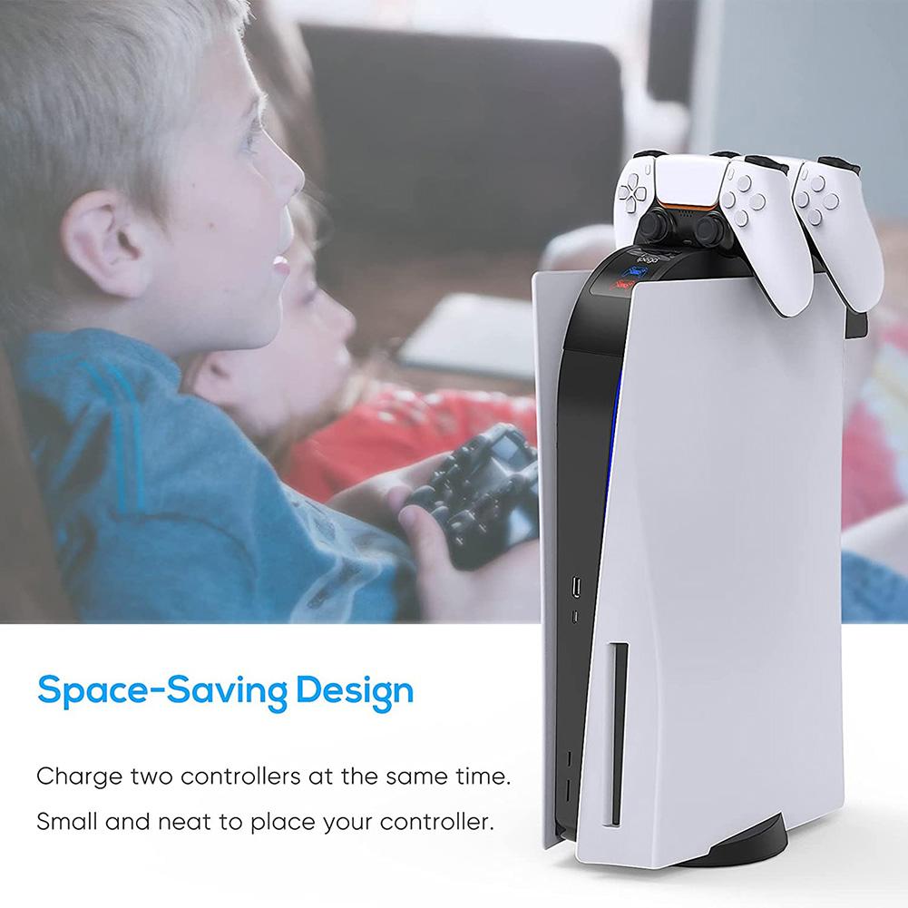 Nabíječka ovladačů Duální gamepad Rychlé nabíjení S LED indikátorem Kompatibilní pro nabíječku ovladače Ps5