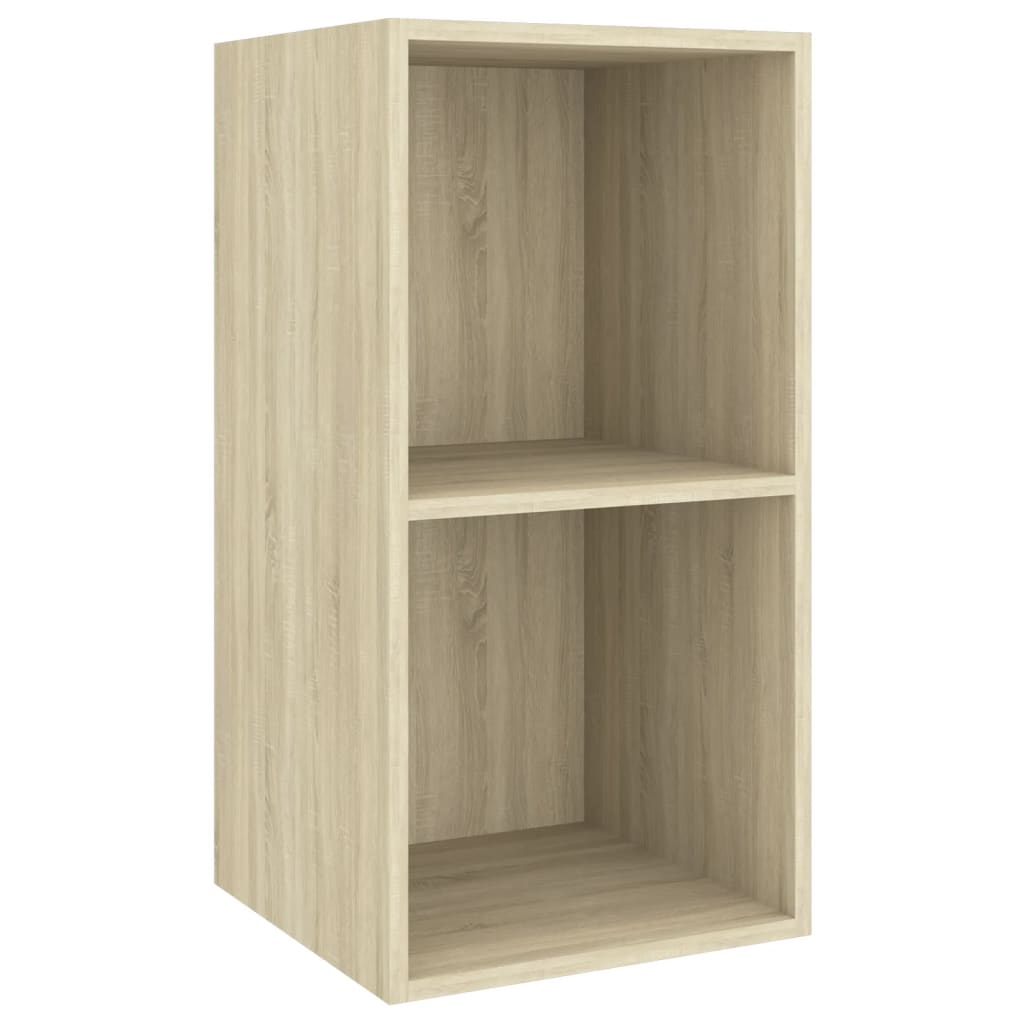 4 Piece Wall Mounted TV Cabinet Set in Sonoma Oak Effect Particleboard