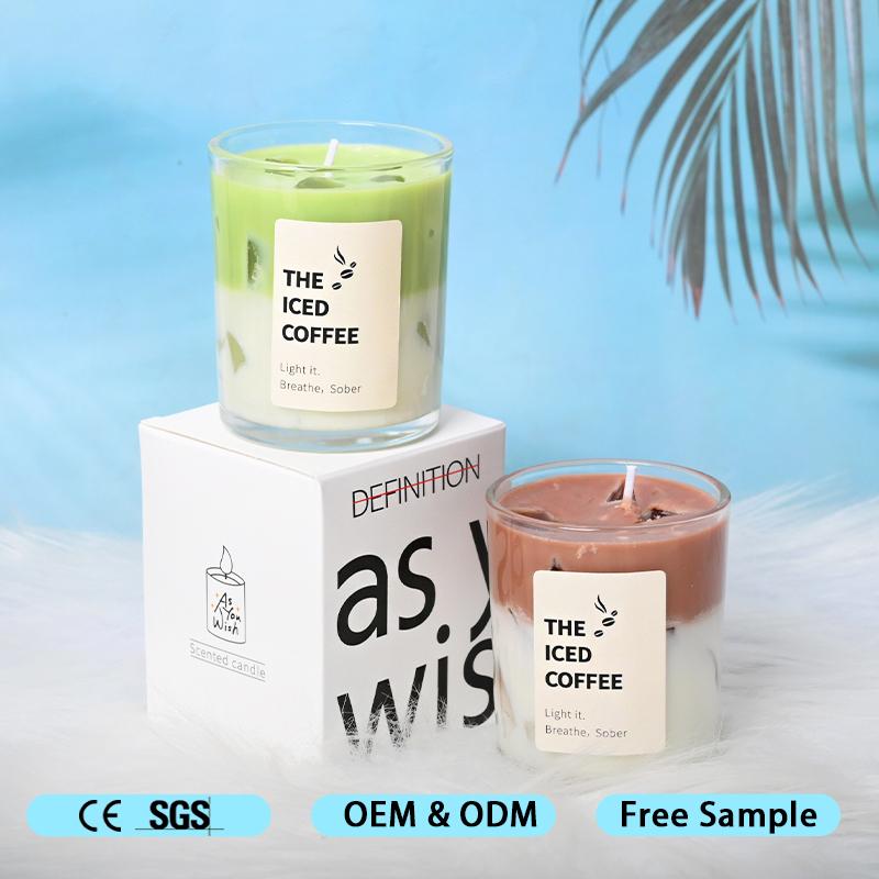 High Quality Smokeless Multicolor Jar Organic Soy Wax Handmade Scented Candle for Interior Design