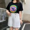 Plaque-sized Women's Summer Casual Suit Shorts High-waisted Wide-leg Fashionable and Versatile Capre Pants
