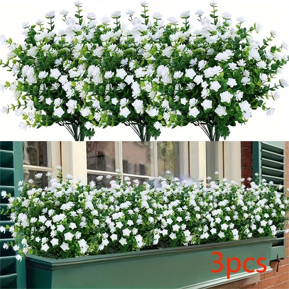 3/8pcs Artificial Flowers For Home And Garden Decor - Realistic Simulation Floral Bouquets And Shrubs For Porch And Outdoor Use