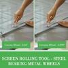 Metal Screen Rolling Tools Double-head Convex and Concave Screen Spline Repair Roller Door Window Hand Crank Roller with Bearing