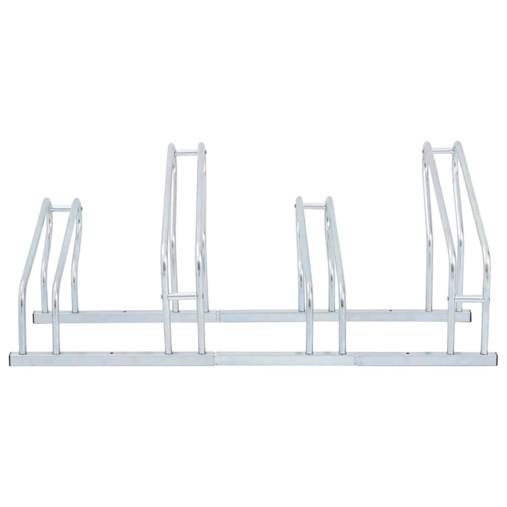 4 Bike Freestanding Bike Stand Galvanized Steel