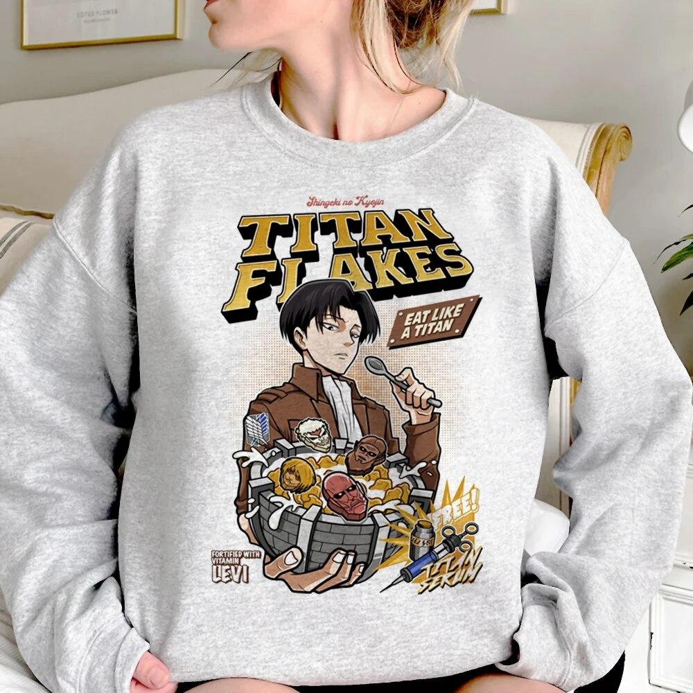 Атака Титанов Эрен толстовки женские корейский стиль аниме уличная винтажные толстовки — фото 15