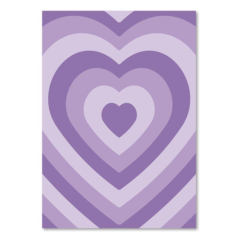 

Датский пастельный постер, эстетический красочный холст, картина, Радуга, фиолетовый, зеленый, сердце, бабочка, цветок, настенный художественный принт, декор для спальни 21x30cm No Framed