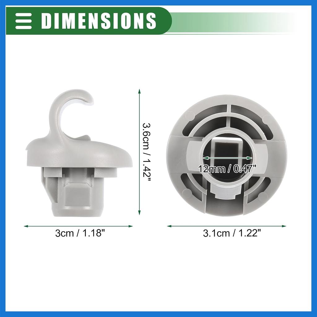 Auto Sonnenblenden Halter Clip, Sonnenblenden Halter Haken Clips Aufhänger, für Nissan Sentra 2015-2019, Kunststoff, Nr. 96409CG000, Grau Auto Zubehör