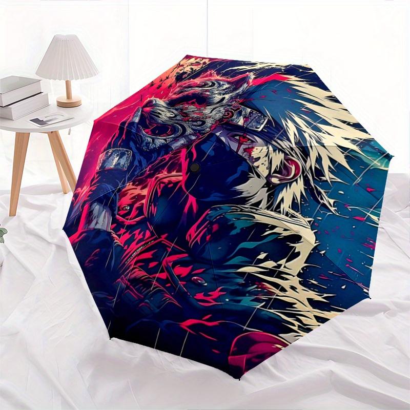 1pc Rogue Warrior Automatic Umbrella Design, Cute Cartoon Pattern, Portable Outdoor Umbrella, Perfect Y067