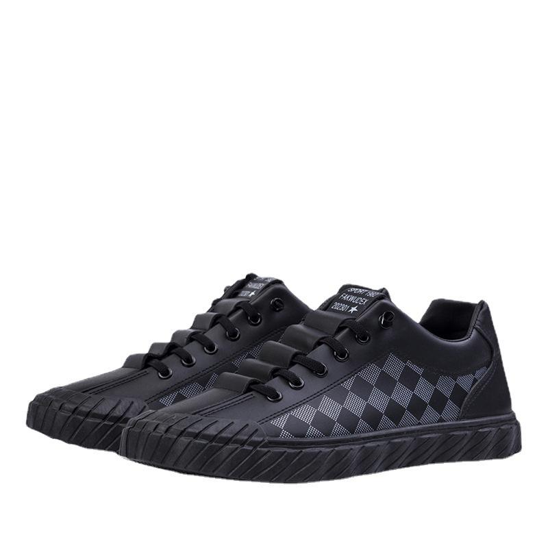 Men's Shoes Casual and Lightweight Shoes Men's Flat-soled Sports Shoes Trendy Breathable Versatile Board Shoes Soft Sole Lace-up Work Men's Shoes