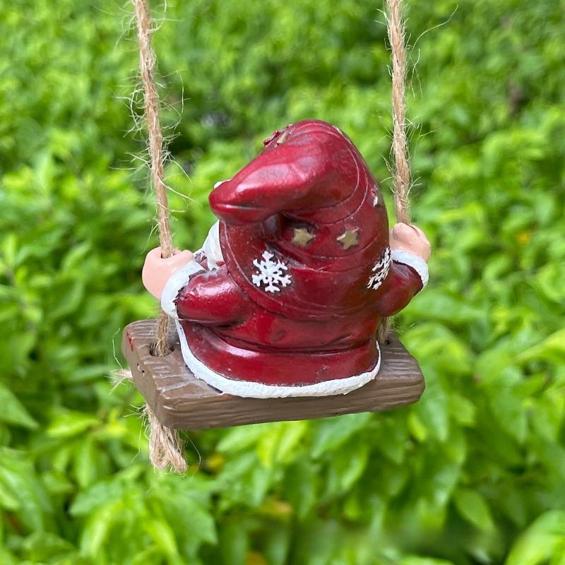 Christmas Goblin Dwarf Swing Pendant Garden Courtyard Outdoor Resin Crafts Cute Creative Ornaments